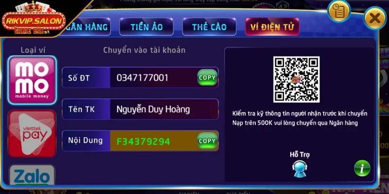 Trải nghiệm sự tiện lợi với nạp tiền qua ví điện tử nhanh